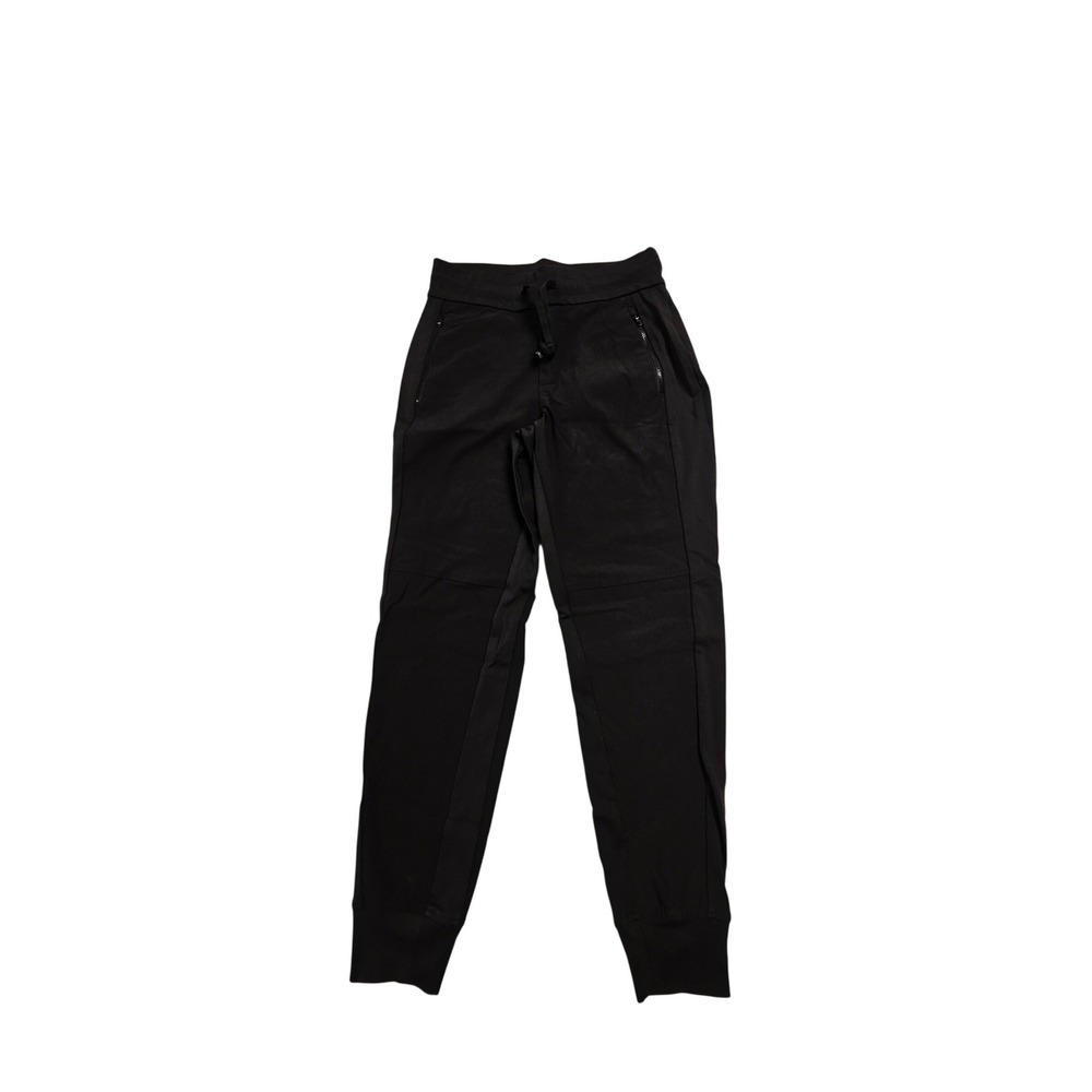 Athleta Black‎ Jogger Pants Womens 4 Zipper Pockets Drawstring Tapered Athletic